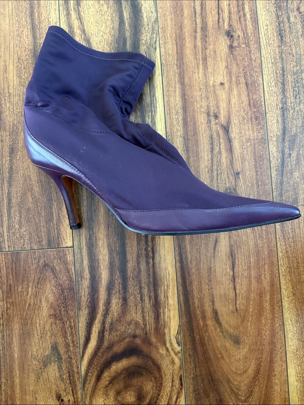 Charles By Charles David Womens Plum High Heel Pointed Toe Ankle Boots